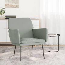 Maison Chic - Fauteuil Fauteuil de Relaxation Fauteuil Salon Gris clair 62x79x79 cm Velours 70501