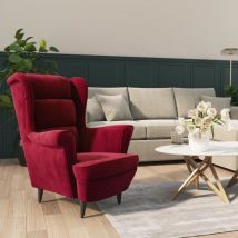 Maison Chic - Fauteuil Fauteuil de Relaxation Fauteuil Salon Rouge bordeaux Velours 85462