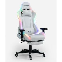 Egli - Fauteuil de jeu ergonomique bureau repose-pieds led rgb Pixy Comfort
