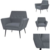Vidaxl - Fauteuil gris clair acier et tissu - Fauteuil Confortable - Fauteuil Moderne - Fauteuil Gris - Fauteuil Salle à Séjour - Chaise Relaxante