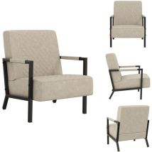 Fauteuil Gris clair Similicuir - Fauteuil Design - Fauteuil Industriel - Fauteuil Moderne - Fauteuil En Simili Cuir - Chaise Relaxante