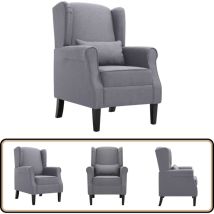 Vidaxl - Fauteuil gris foncé tissu - Fauteuil Gris - Chaise Confort - Fauteuils Design - Mobilier Intérieur - Chaise Relaxante