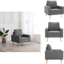 Fauteuil gris foncé tissu - Fauteuil Gris - Chaise Confort - Meuble Salon - Fauteuil Design - Chaise Relaxante