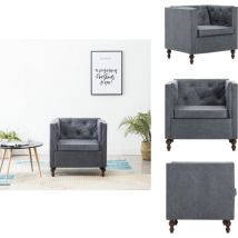 Vidaxl - Fauteuil gris tissu - Fauteuil Design - Fauteuil Moderne - Fauteuil Confortable - Chaise Lounge - Fauteuils Gris