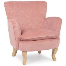 Bizzotto - Chaise vintage rembourrée en velours rose