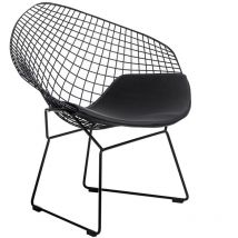 Fauteuil HarryArm, noir, coussin noir