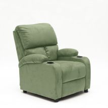Le Roi Du Relax – Fauteuil Relax Inclinable Avec Repose-pieds – Rembourrage En Polyuréthane – Compartiments Pratiques – Revêtement En Microfibre 