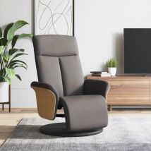 Torana - Fauteuil inclinable avec repose-pieds taupe tissu