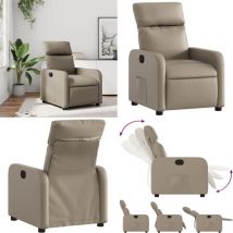 Vidaxl - Fauteuil inclinable Cappuccino Similicuir - Fauteuil Inclinable - Fauteuil Relax - Chaise Inclinable - Canapé Inclinable - Mobilier De Salon
