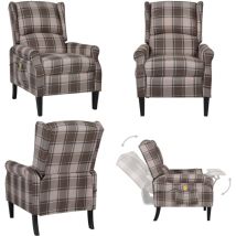 Vidaxl - Fauteuil inclinable de massage Beige Tissu - Fauteuil Massant - Fauteuil Relax - Chaise Massage - Fauteuil Inclinable - Fauteuil Cuir - Home