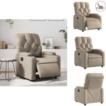 Fauteuil inclinable électrique Cappuccino Similicuir - Fauteuil Inclinable Électrique - Fauteuils Inclinables Électriques - Fauteuil Électrique Pour