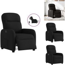 Vidaxl - Fauteuil inclinable électrique Noir Tissu - Fauteuil Inclinable Électrique - Fauteuils Inclinables Électriques - Fauteuil Électrique Pour
