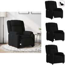 Vidaxl - Fauteuil inclinable électrique Noir Tissu - Fauteuil Inclinable Électrique - Fauteuils Inclinables Électriques - Fauteuil Électrique Pour