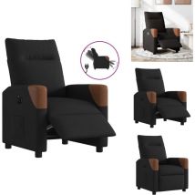 Vidaxl - Fauteuil inclinable électrique Noir Tissu - Fauteuil Inclinable Électrique - Fauteuils Inclinables Électriques - Fauteuil Électrique Pour