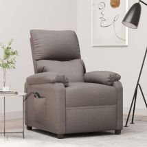 Fauteuil Inclinable Électrique Fauteuil De Relaxation Fauteuil Salon Taupe Tissu 77629
