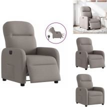 Vidaxl - Fauteuil inclinable électrique Taupe Tissu - Fauteuil Inclinable Électrique - Fauteuils Inclinables Électriques - Fauteuil Électrique Pour