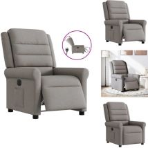 Fauteuil inclinable électrique Taupe Tissu - Fauteuil Inclinable Électrique - Fauteuils Inclinables Électriques - Fauteuil Électrique Pour Personnes
