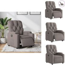 Vidaxl - Fauteuil inclinable électrique Taupe Tissu - Fauteuil Inclinable Électrique - Fauteuils Inclinables Électriques - Fauteuil Électrique Pour