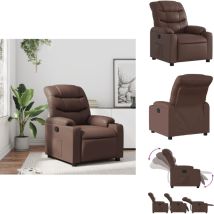 Vidaxl - Fauteuil inclinable Marron Similicuir - Fauteuil Inclinable - Chaise Relaxante - Fauteuil Confortable - Fauteuil Design - Simili Cuir