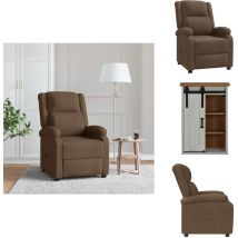 Vidaxl - Fauteuil inclinable Marron Tissu - Fauteuil Inclinable - Fauteuils Inclinables - Fauteuil - Fauteuil Inclinable Pour Personnes Âgées