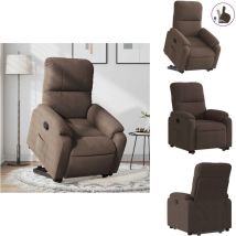 Fauteuil inclinable marron tissu microfibre - Fauteuil - Fauteuils - Fauteuil Releveur Inclinable - Fauteuil Releveur Et Inclinable