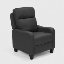 Le Roi Du Relax – Fauteuil Relax Inclinable En Tissu – Dossier Et Repose-pieds Réglables – Design Moderne – Structure En Bois Robuste – 130 Kg Max