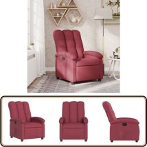 Fauteuil inclinable Rouge bordeaux Tissu - Fauteuil Inclinable - Chaise Relaxante - Fauteuil Rouge - Fauteuil Confortable - Fauteuil Design