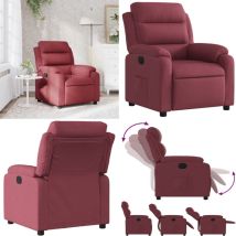 Vidaxl - Fauteuil inclinable Rouge bordeaux Tissu - Fauteuil Inclinable - Chaise Relaxante - Fauteuil Rouge - Fauteuil Confortable - Fauteuil Design