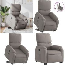 Vidaxl - Fauteuil inclinable taupe tissu - Fauteuil Inclinable - Fauteuil Relax - Fauteuil Ergonomique - Fauteuil Senior - Fauteuil Électrique - Home