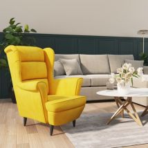 Torana - Fauteuil jaune moutarde velours