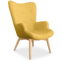 Privatefloor - Fauteuil Kontor Lounge Chair - Design Scandinave Jaune