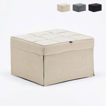 Le Roi Du Relax - Lit pouf pliant 1 place convertible en tissu Sweet Relax - Beige