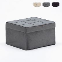 Le Roi Du Relax - Lit pouf pliant 1 place convertible en tissu Sweet Relax - Gris foncé