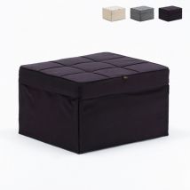 Lit pouf pliant 1 place convertible en tissu Sweet Relax - Noir