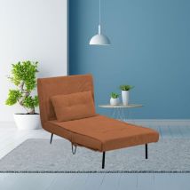 Toscohome - Fauteuil-lit sans accoudoirs couleur rouille - Quartz