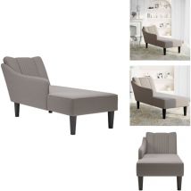 Vidaxl - Fauteuil long avec accoudoir droit taupe tissu - Fauteuil Long - Fauteuils Longs - Fauteuil - Fauteuil De Salon