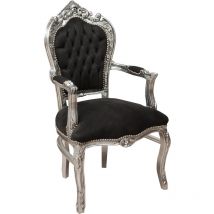 Biscottini - Fauteuil Louis xvi de style français en hêtre massif