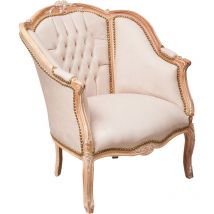 Biscottini - Fauteuil baroque 80x94x82 Fauteuil de salon rembourré Chaises avec accoudoirs Fauteuil de chambre en velours de style français