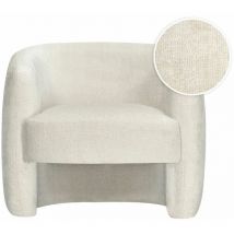 Loungitude - Fauteuil louison en tissu bouclette - Blanc