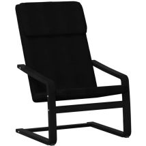 Décoshop26 - Fauteuil design simple chaise de canapé design moderne en tissu noir DEC026740