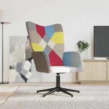 Décoshop26 - Fauteuil lounge chaise de canapé design modene design modene patchwork tissu multicolore DEC026750