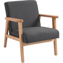 Fauteuil lounge fano gris