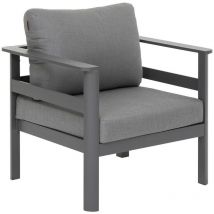 Hesperide - Fauteuil de salon de jardin Paradize graphite en aluminium traité en epoxy - Hespéride