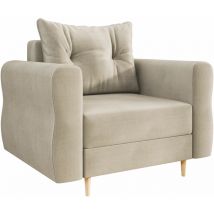 Arredamento1 - Fauteuil Veldala 104, Manila 02, 85x106x77cm, Tapisserie, Pieds: Bois, 0
