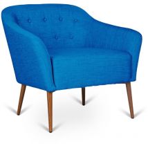 Homemania - Elena - Fauteuil en tissu marron