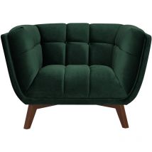 Fauteuil en velours vert foncé - mona