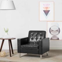 Fauteuil noir similicuir