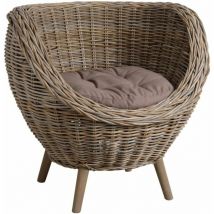 Fauteuil oeuf en poelet gris