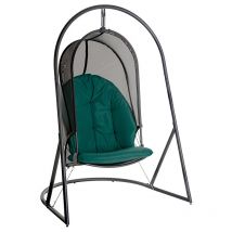 Hesperide - Fauteuil oeuf suspendu Pacha bleu canard acier traité époxy - Hespéride