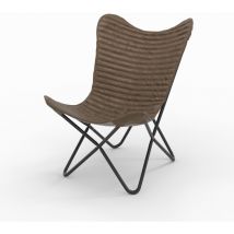 Rendez-vous Déco - Fauteuil papillon en cuir - octave